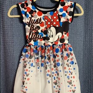 Girls Minnie Mouse polka dot dress